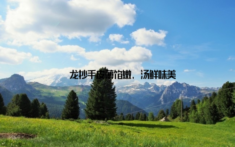 – 龙抄手皮薄馅嫩, 汤鲜味美